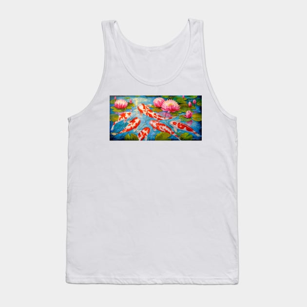 Koi fish in the pond Tank Top by OLHADARCHUKART